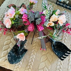 Kids Garden Tool Set with Pink and Black Accents